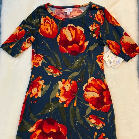 Lularoe Julia Dress, size XS, Floral Print, NWT - Picture 3 of 7